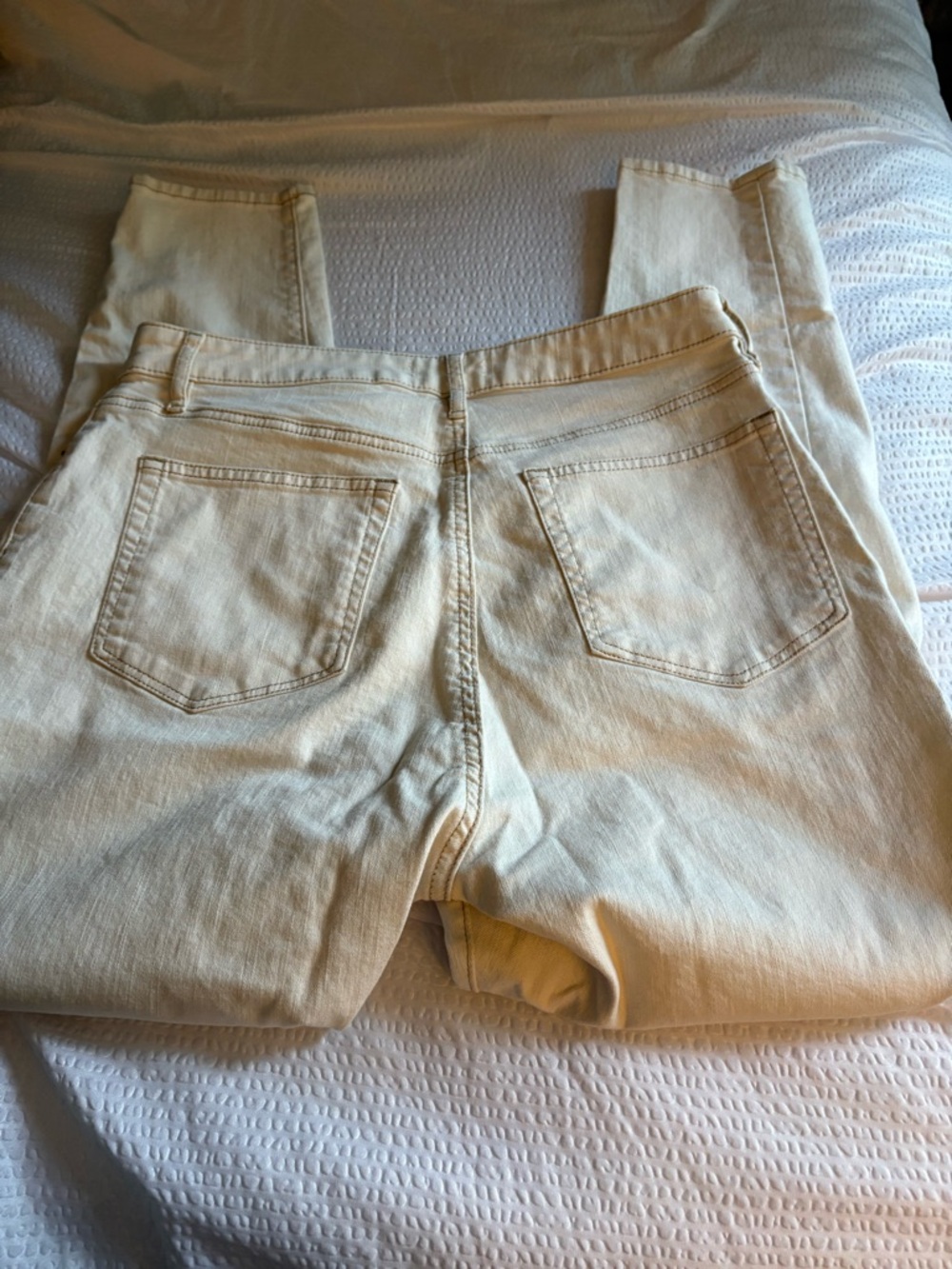 Women’s Cream High-Rise Jeans Loft